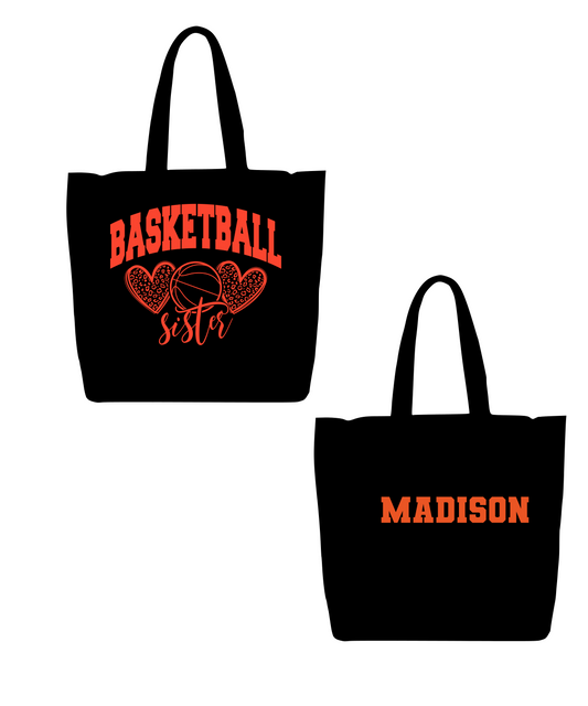 Basketball Sister or Brother Tote