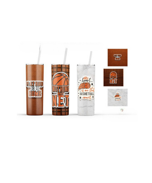 Basketball 20 oz Hot or Cold Tumbler-