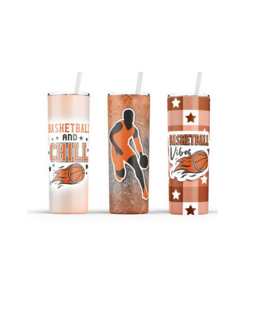 Basketball 20 oz Hot or Cold Tumbler-