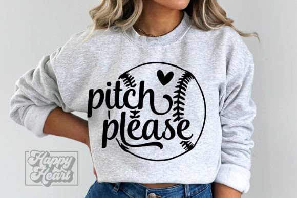 Pitch Please Baseball Mom Short Sleeve T- Shirt