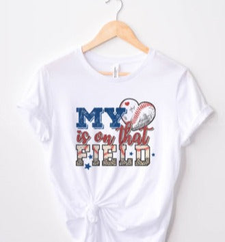 My Heart is On That Field  Short Sleeve T- Shirt